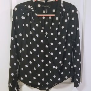 Black and White polka dot blouse
